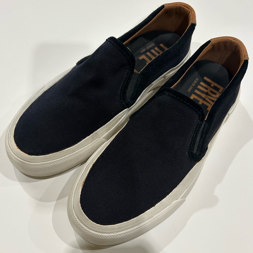 Frye Gia Canvas Slip On Loafers